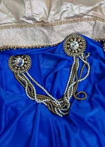 ready to where   Royal Blue Saree with Embellished