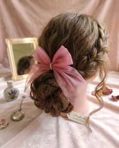Cute Pink Bow Hair Clip