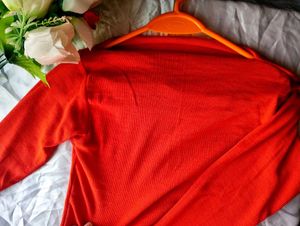 Vibrant Red Off-Shoulder Top