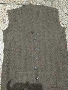 Women's Knitted Sleeveless Cardigan