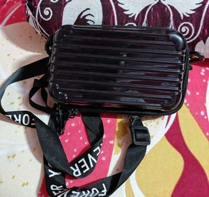 Black Mini Suitcase Crossbody Bag