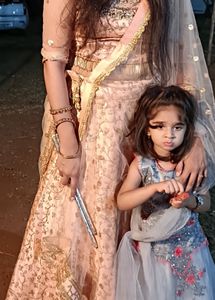 Embroidered peach women  Lehenga Choli Set