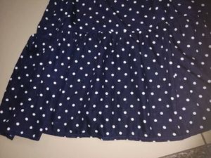 Navy Blue Polka Dot Midi Dress