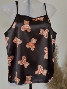 Cute Teddy Bear Print Cami Top