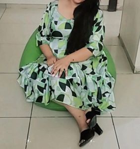 Stylish Geometric Print Midi Dress