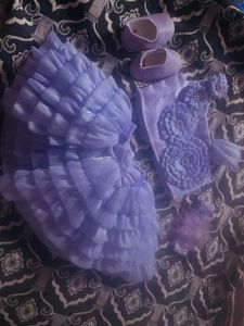 Lavender Baby Tulle Dress Set