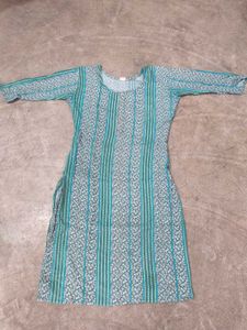 Teal Printed Kurta