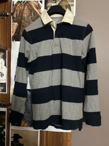 mens full sleeve polo with unique collar design