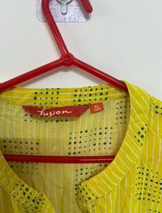 Vibrant Yellow Printed Kurta