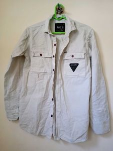 Men's Casual Beige Shirt
