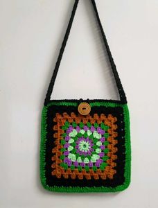 Crochet 🧶 Granny Square Sling Bag