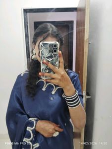 Elegant Navy Blue Saree