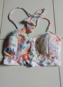 Vibrant Floral Print Crop Top