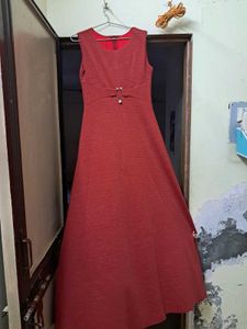 Elegant Red Sleeveless Maxi Dress