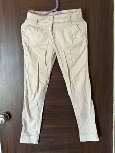 Cotton Off White Pants Ladies