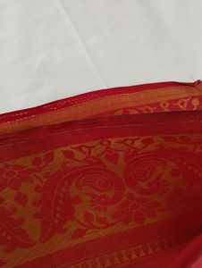 Pink And Orange With Zari Printed Saree (Women)