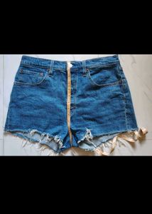 blue denim shorts