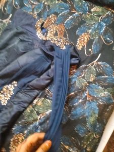 Elegant Embellished Navy Blue Dress