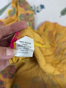 Yellow Ethnic Embroidered Skirt