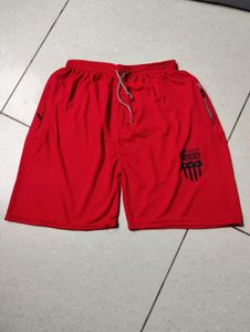 Red Athletic Shorts with Pockets