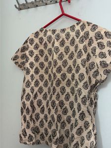 Patterned Button-Down Top