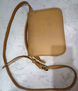 Tan Crossbody Exotic Bag with Silver Clasp