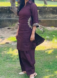 Hand Embroidered Farshi salwar Kurta Set