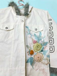Floral Embellished Denim Jacket