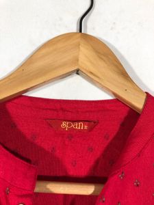 Red Printed Kurta(Women’s)