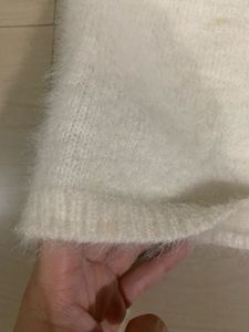 Cozy Fuzzy White Camisole Top