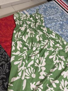 Green & White Floral Maxi Dress