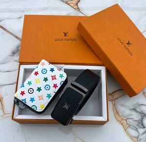 Luxury Designer Belt & Card Holder Set