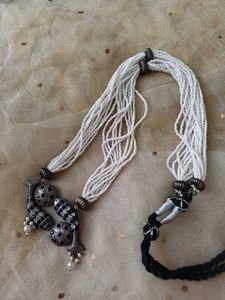 Elegant Beaded brass Necklace