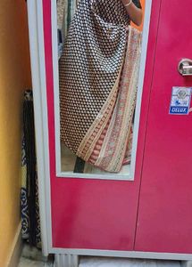kalamkari ajrakh black cotton saree