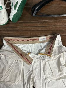Men's White Cargo Shorts