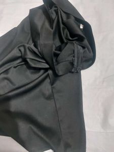 Sleek Black Button Detail Pencil Skirt