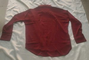 Chic Maroon Button-Up Shirt