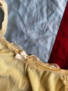 butter yellow lace camisole tank top