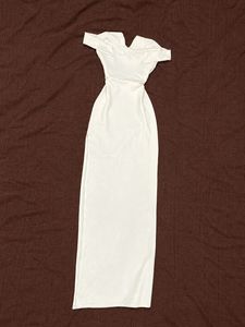 Elegant White bodycone Dress