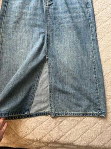 y2k Blue Denim Midi Skirt