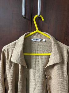 Textured Button-Up Shirt
