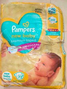 Pampers New Baby Premium Taped Diapers 72 Pcs