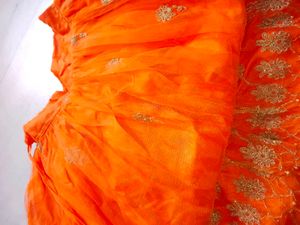 Orange Lehenga Choli Set