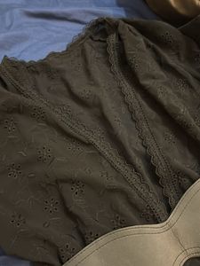 Eyelet Ruffle Mini Dress