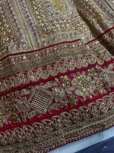 Beautiful Red Lehenga With Semi stitched Blouse