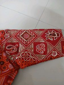 Vibrant Red Ethnic Blouse