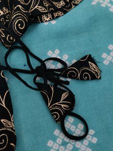Black And Golden Floral Print Kurta