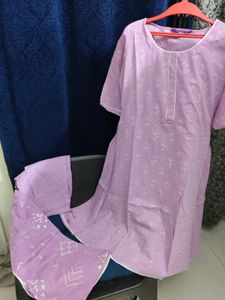 Women's Lavender Kurta Set