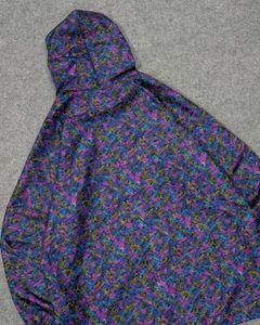 Korean Abstract Hooded Windbreaker Jacket
