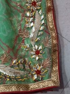 Elegant Green Rajasthani Odhni